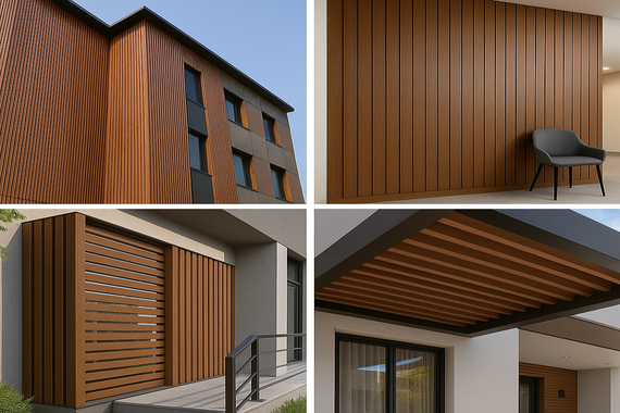 Stylish WPC louvers by Nirmaan Groups – walls, facades, ceilings